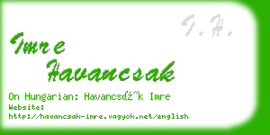 imre havancsak business card